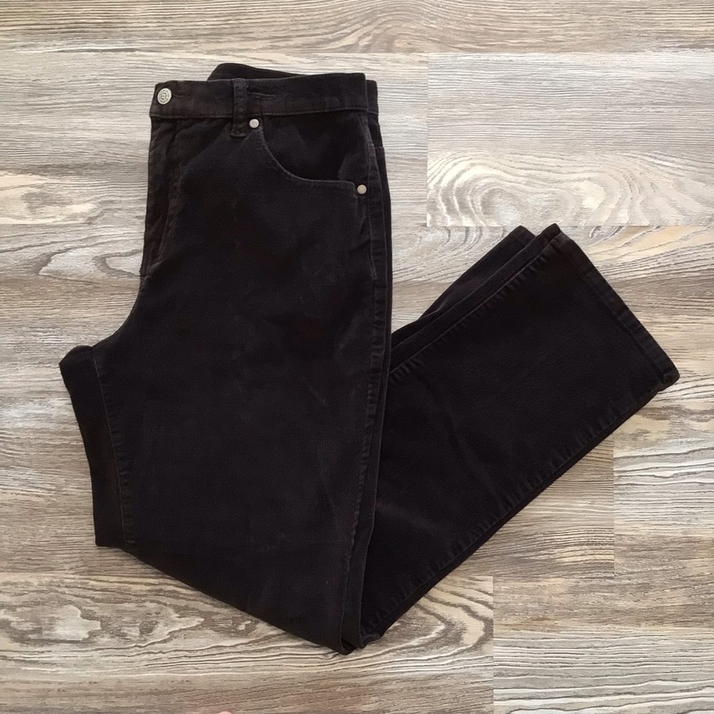 Fashion Bug Brown High Rise Straight Leg Corduroy Pants 14